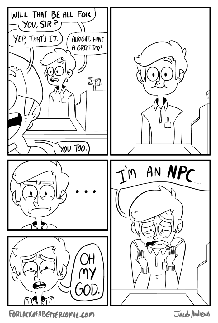 i am npc non playable playing player character