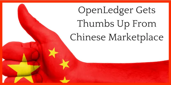 Openledger obtient une place du marché Chinois. Aout OBITS Rachat et Partage ICOO