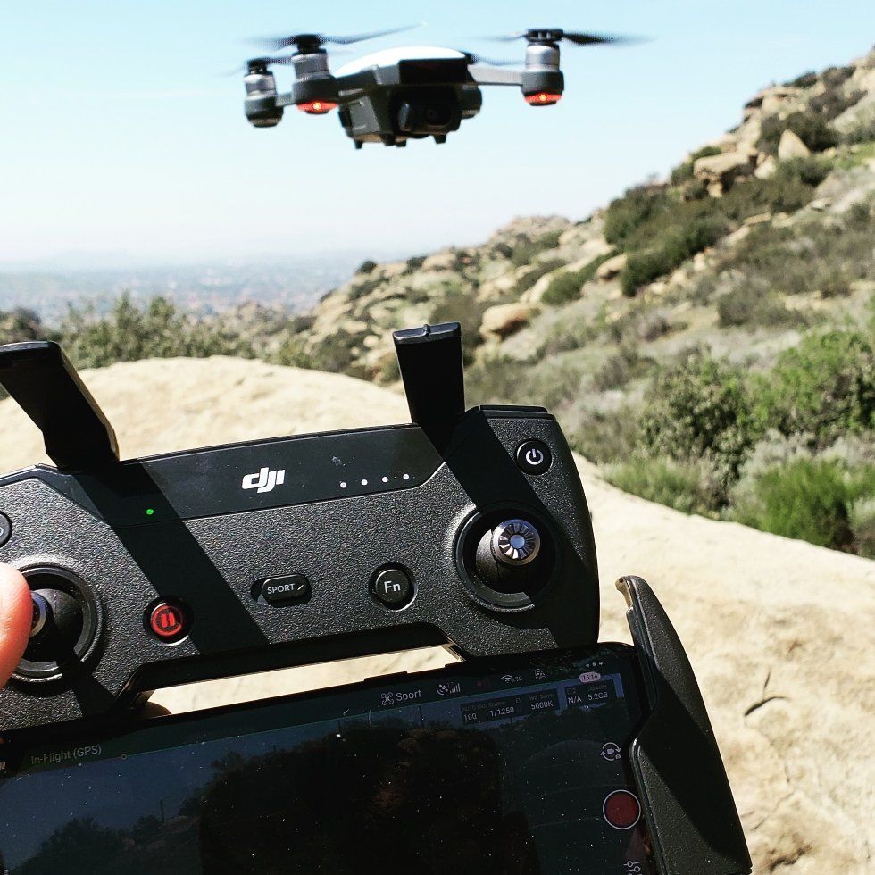 My Spark DJI in mid flight