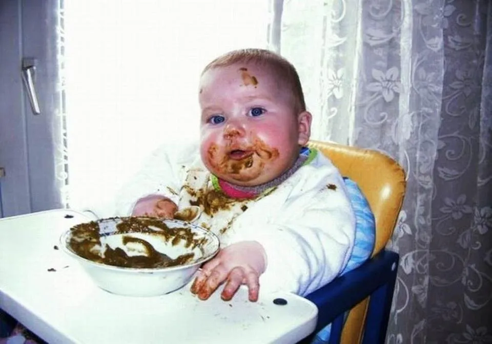 Baby Makeup With Chocolate Funny Face....lol