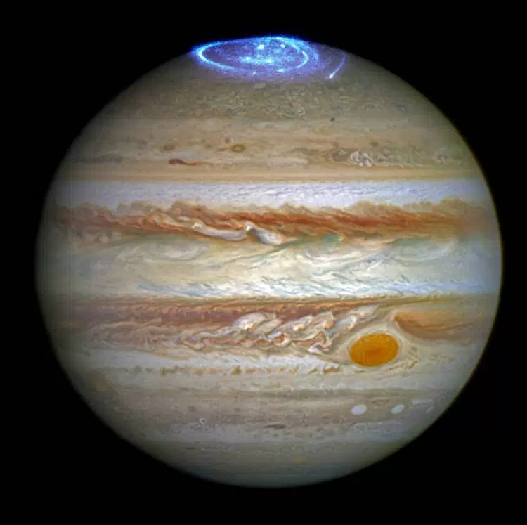 The Hubble Space Telescope Captures: - "Beautiful Auroras Active Around Jupiter’s North Pole"