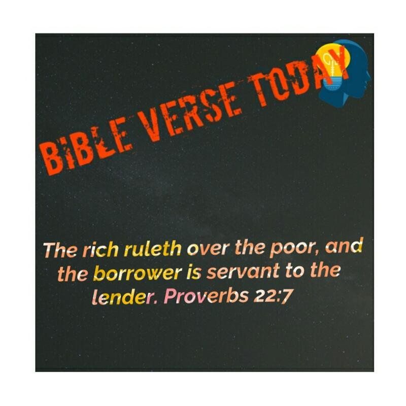 Bible Verse Today. The Rich Rule Over The Poor