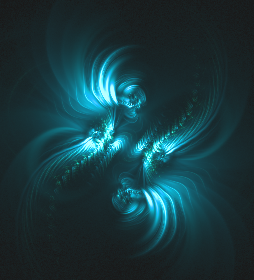 Beautiful Blue Dark Fractal Wallpaper