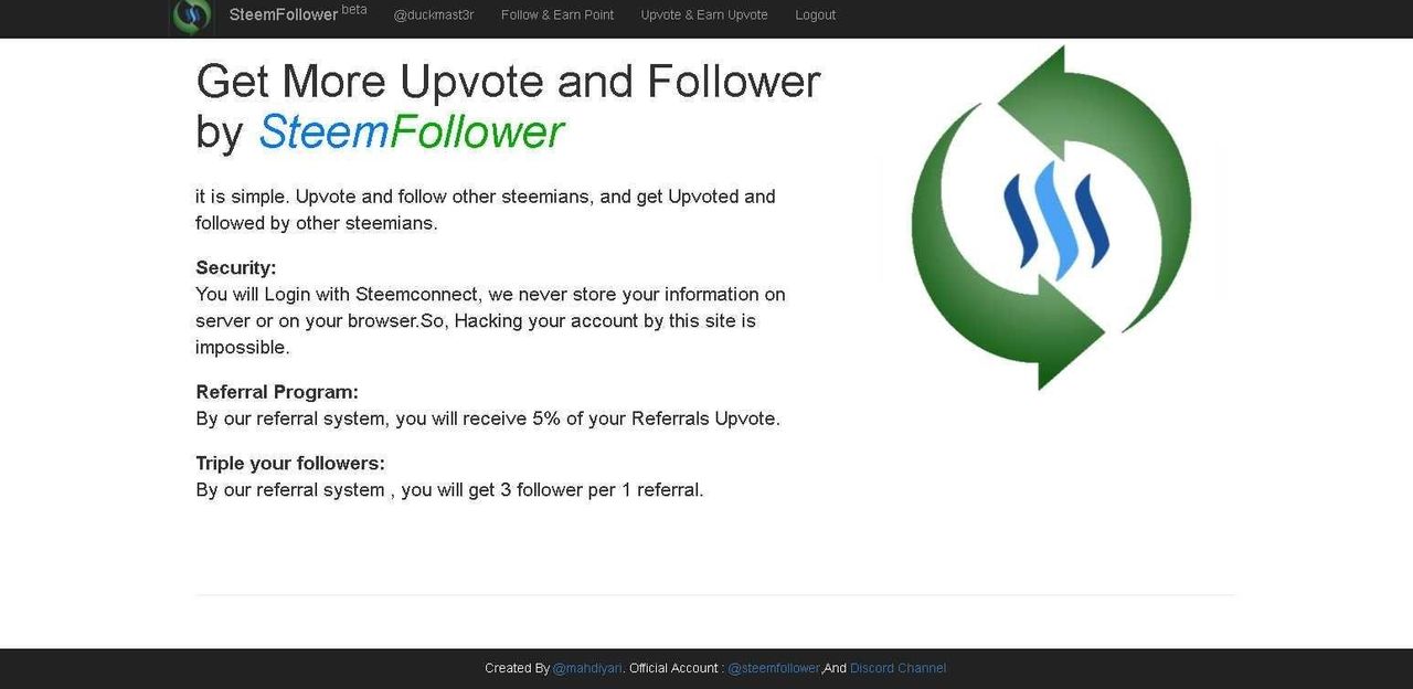 Gain free upvotes with Steem Follower- sign up here