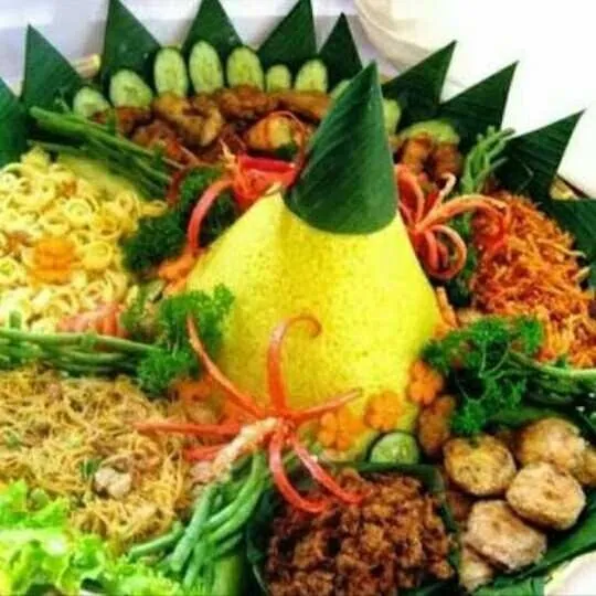 Typical Indonesian Yellow Rice