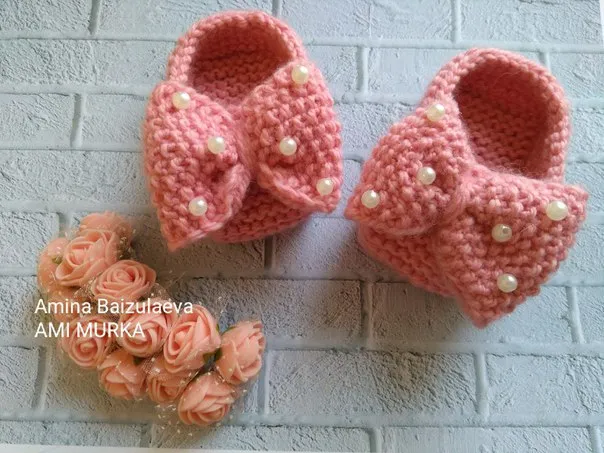 Knitted shoes for princess.