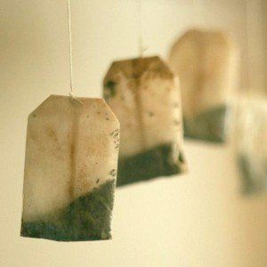 Use of used tea bags