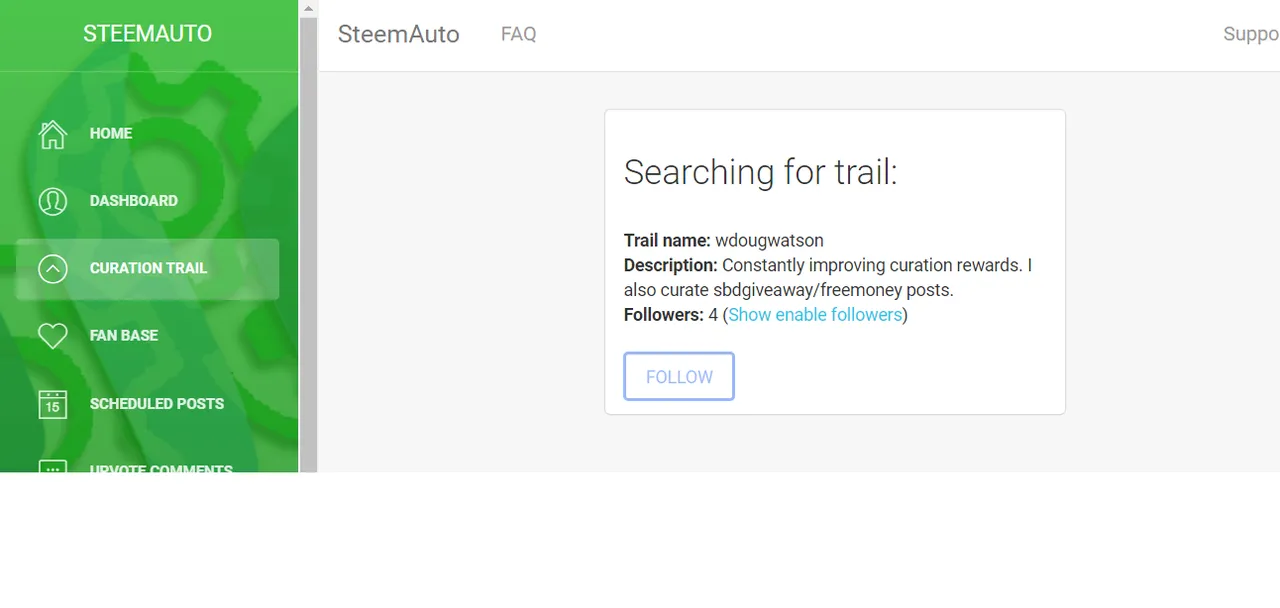 I Have A Curation Trail on SteemAuto.