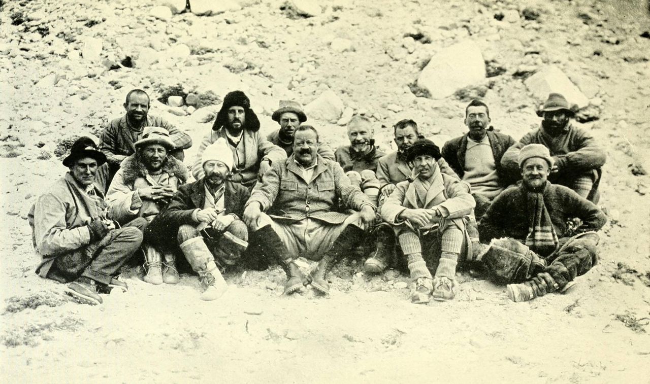 1922, Nepal. Members of the expedition to Jomolungma (Everest)