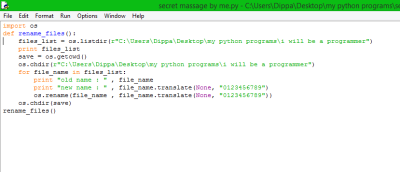 My first program with python 