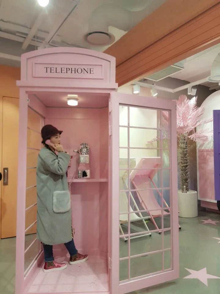 [kr-event 당첨후기] @heejae님의 미산가 팔찌 차고 코엑스 나들이, 핑꾸핑꾸한 전화박스 안에서~