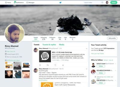 Friends  follow me on twitter....