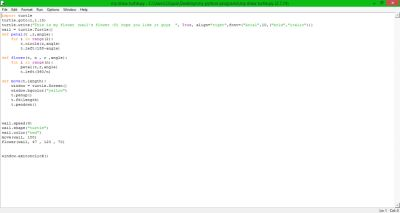 My second program ( drawing :D ) on python 