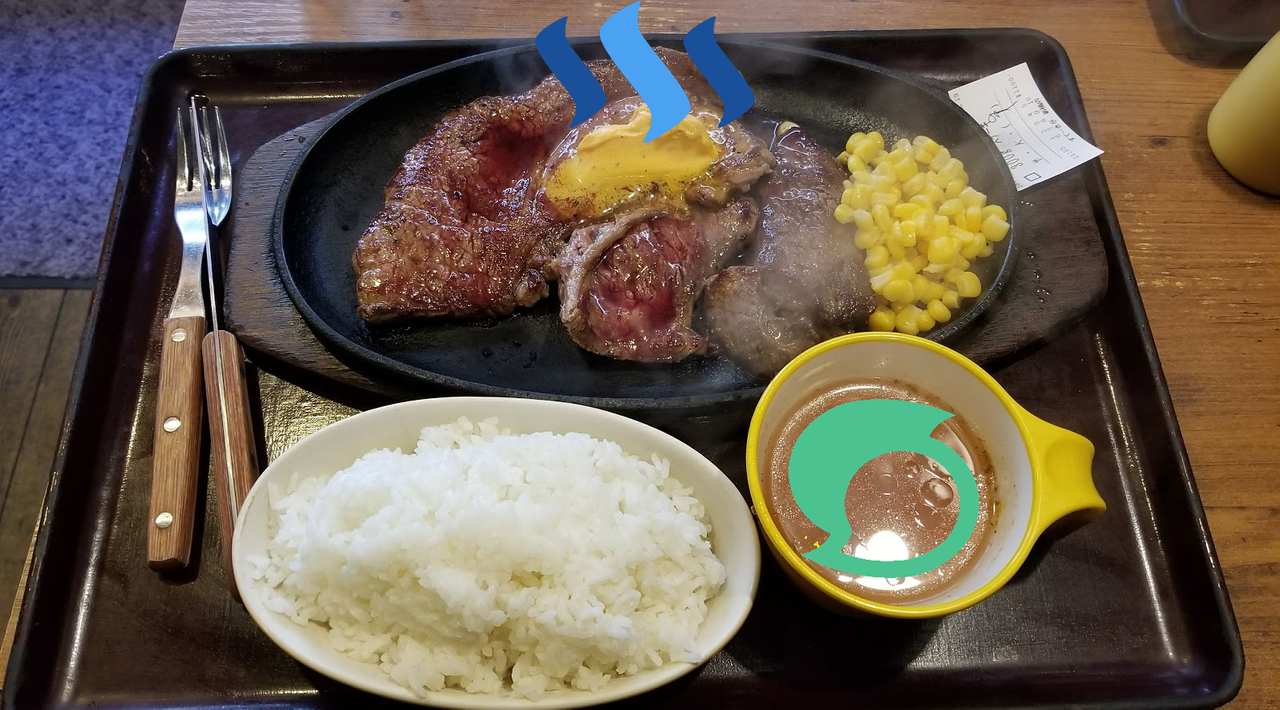 Steak set 300g!! / すてーき亭に行ってみた