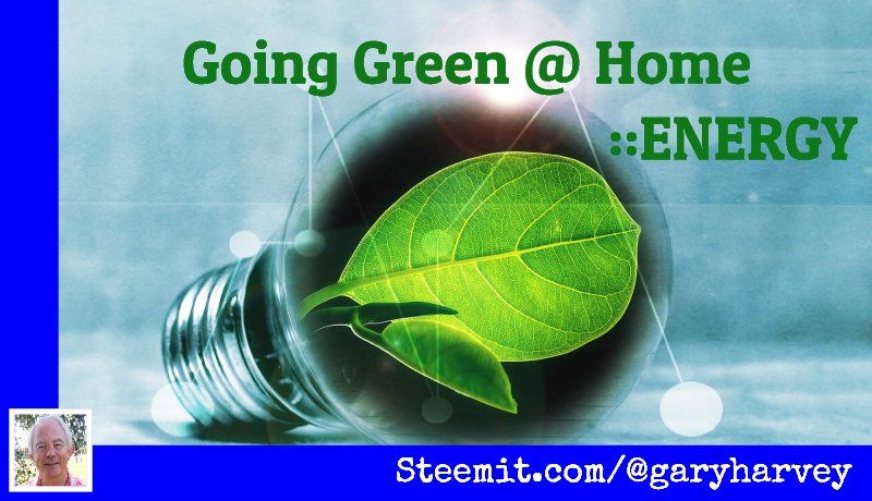 Tactics for going green @ home: SAVING ENERGY