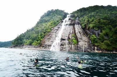 Mursala Beach Waterfall (Tapanuli Tengah, North Sumatra)