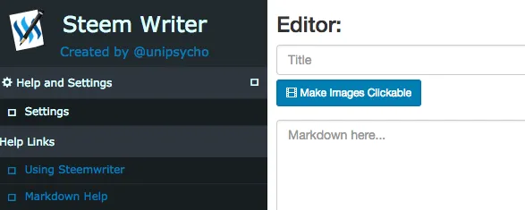 Outils pour Steemit: Editeur Markdown