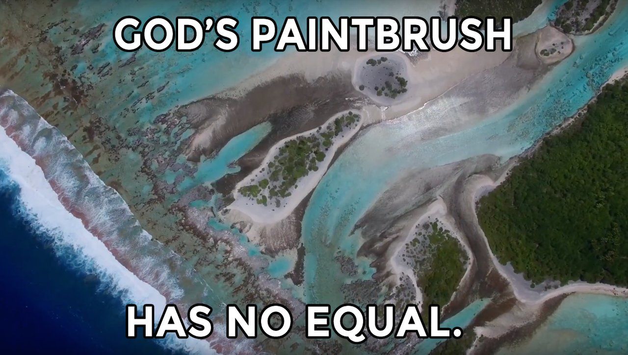 DRONE - God's paintbrush in French Polynesia