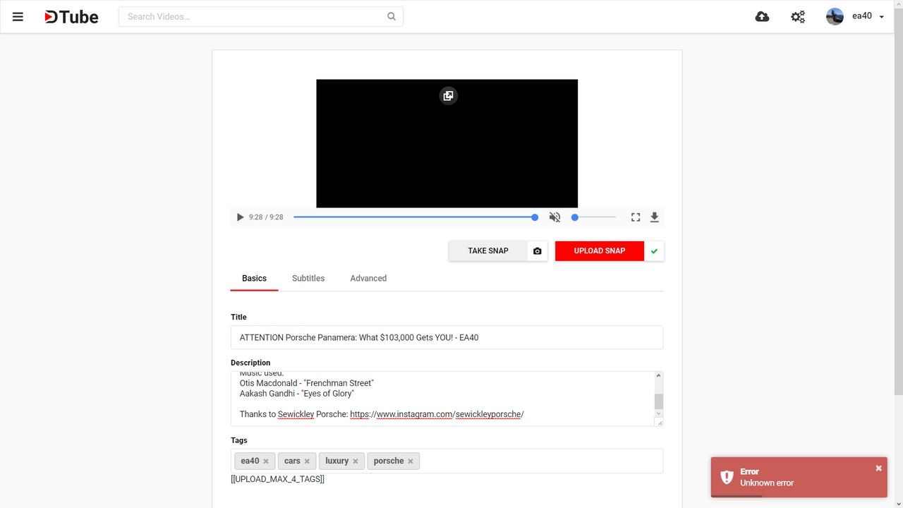 Dtube, I Give Up.