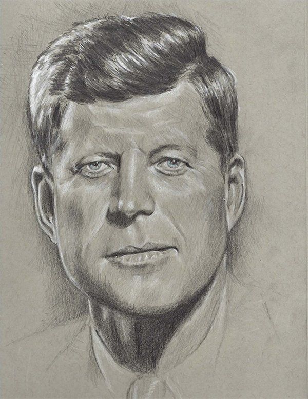 JFK Pencil Drawing 
