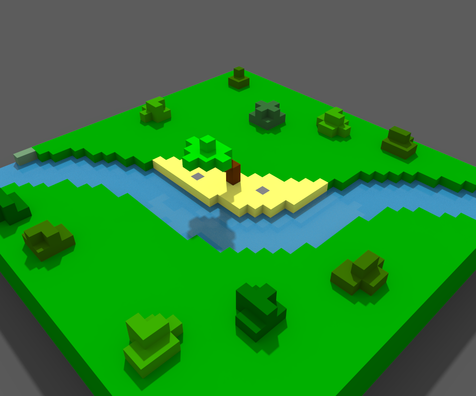 Jungle River pixel art