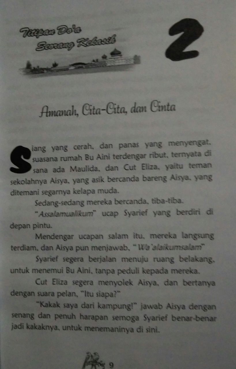 Novel TDSK amanah, cita-cita dan cinta