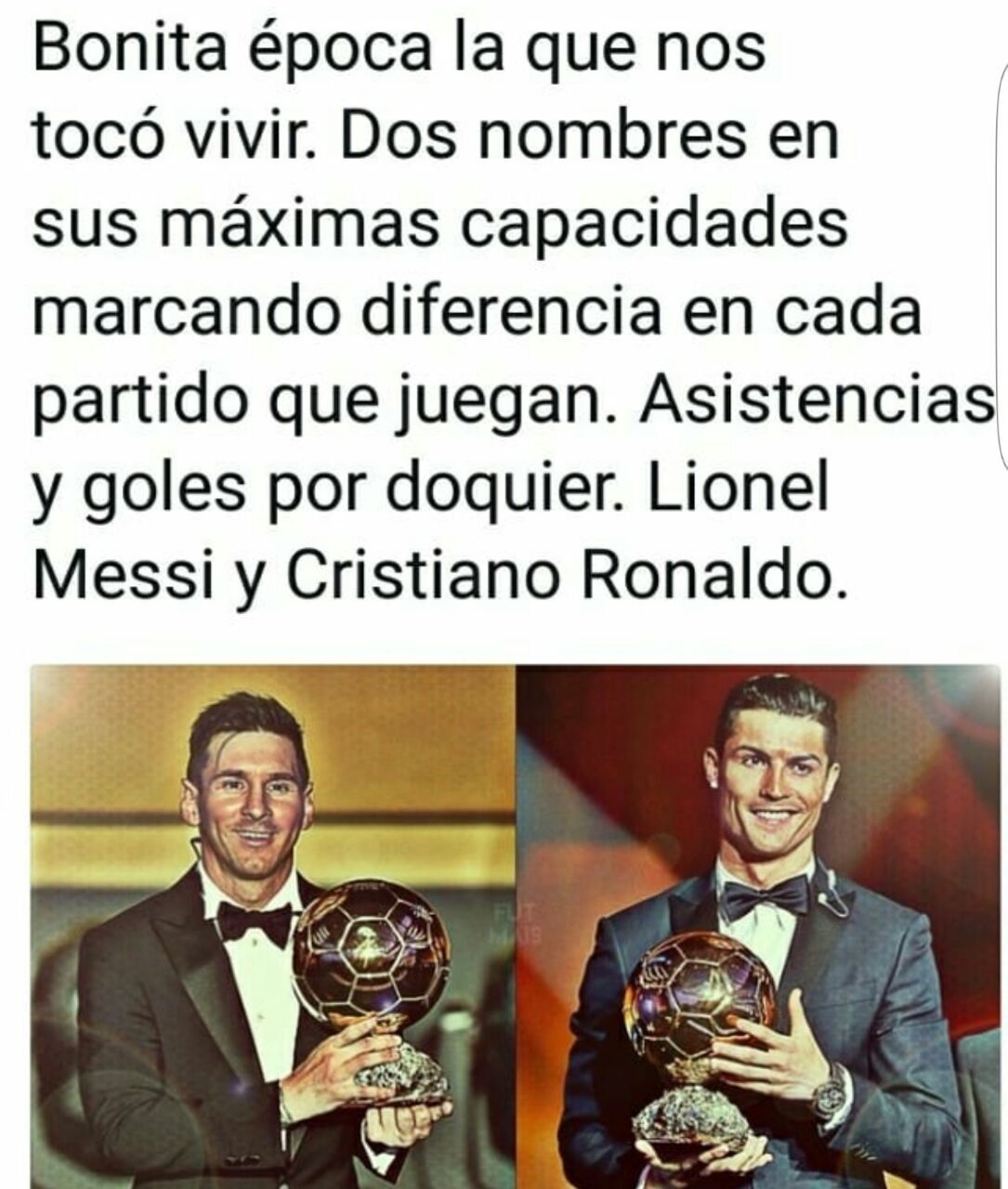No los comparemos, disfrutemos!