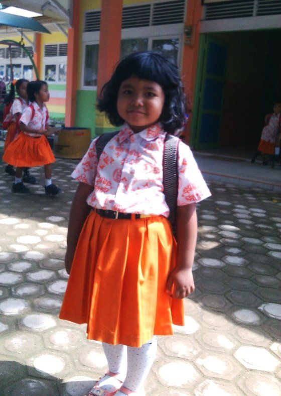 My daughter: First went to school