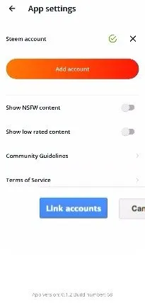 Add Link Social Media Accounts Feature To Steepshot Mobile App