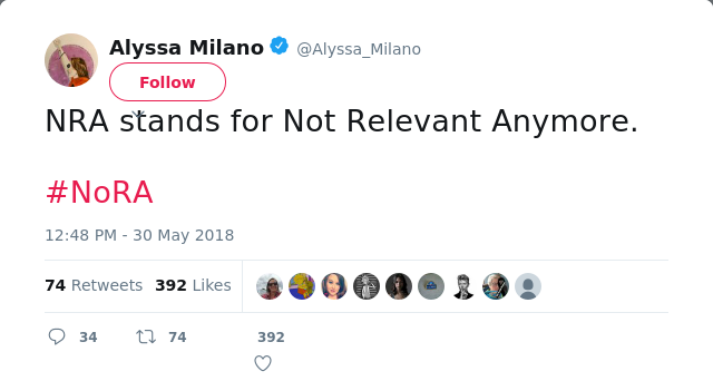 NRA stands for Not Relevant Anymore. 

#NoRA
