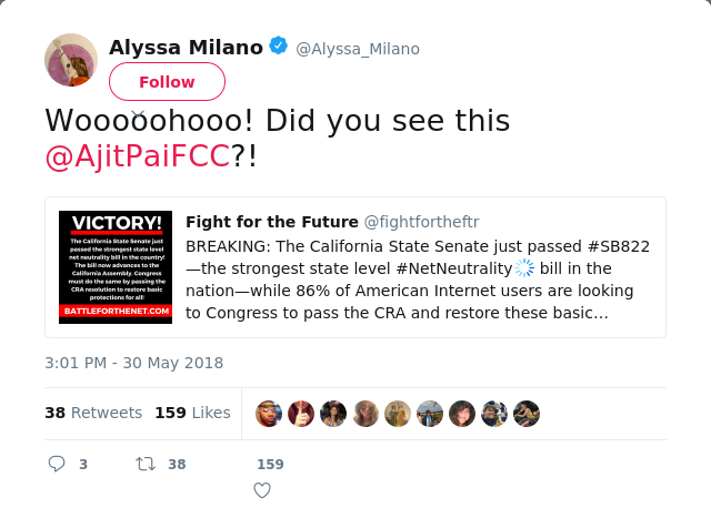 Wooooohooo! Did you see this @AjitPaiFCC?!