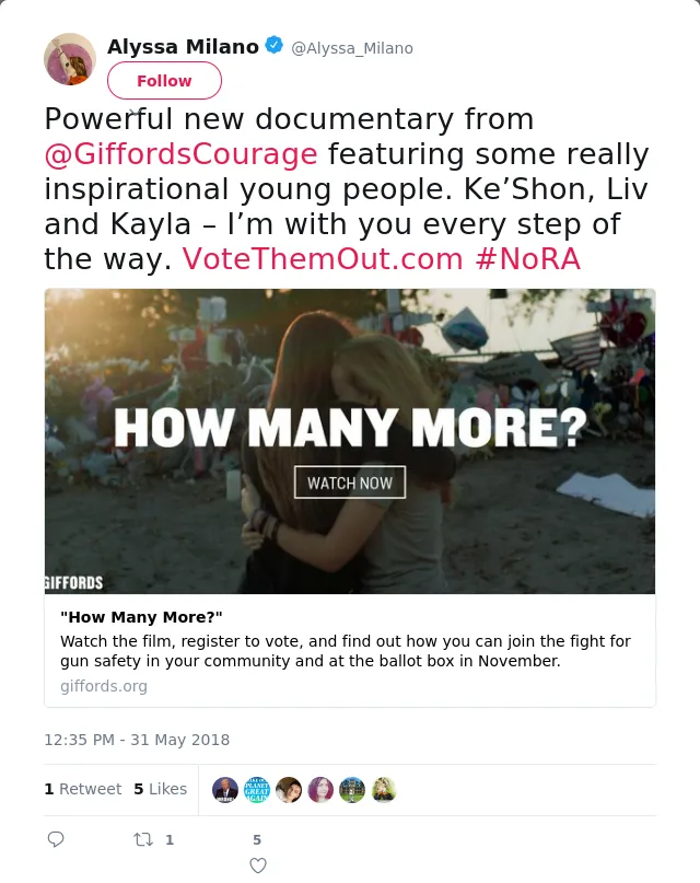 Powerful new documentary from @GiffordsCourage featuring some really inspirational young people. Ke’Shon, Liv and K…