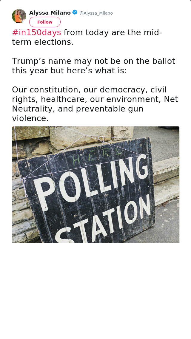 #in150days from today are the mid-term elections. 

Trump’s name may not be on the ballot this year but here’s what…