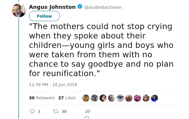RT @studentactivism: "The mothers could not stop crying when they spoke about their children—young girls and boys who were taken from them…