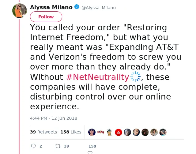 You called your order "Restoring Internet Freedom," but what you really meant was "Expanding AT&amp;T and Verizon's fre…