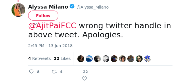@AjitPaiFCC wrong twitter handle in above tweet. Apologies.