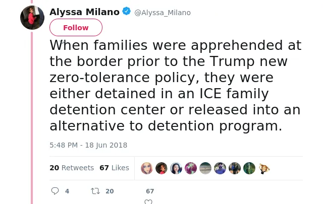 When families were apprehended at the border prior to the Trump new zero-tolerance policy, they were either detaine…