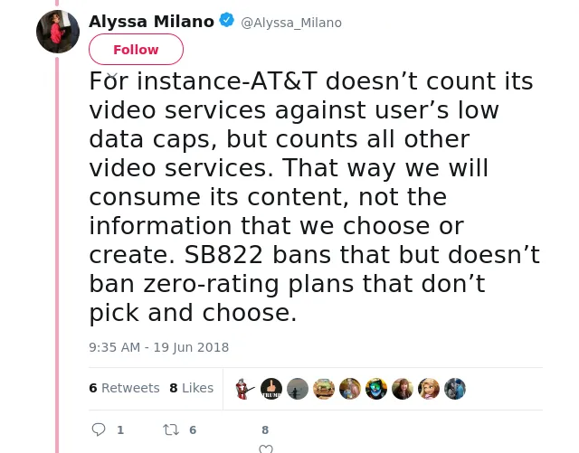 For instance-AT&amp;T doesn’t count its video services against user’s low data caps, but counts all other video service…