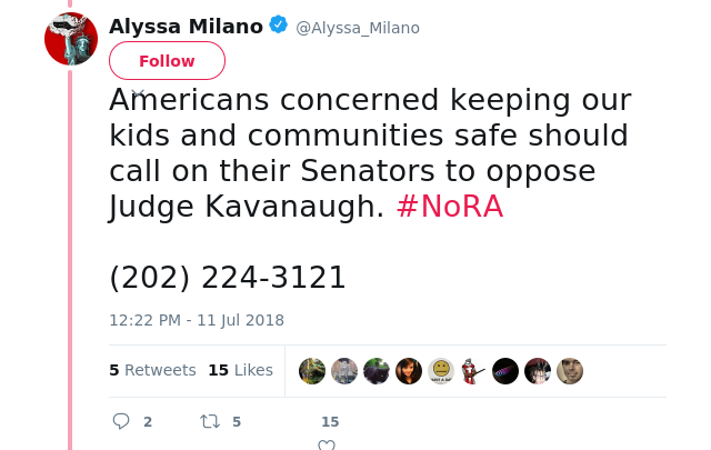 Americans concerned keeping our kids and communities safe should call on their Senators to oppose Judge Kavanaugh. #NoRA

(202) 224-3121