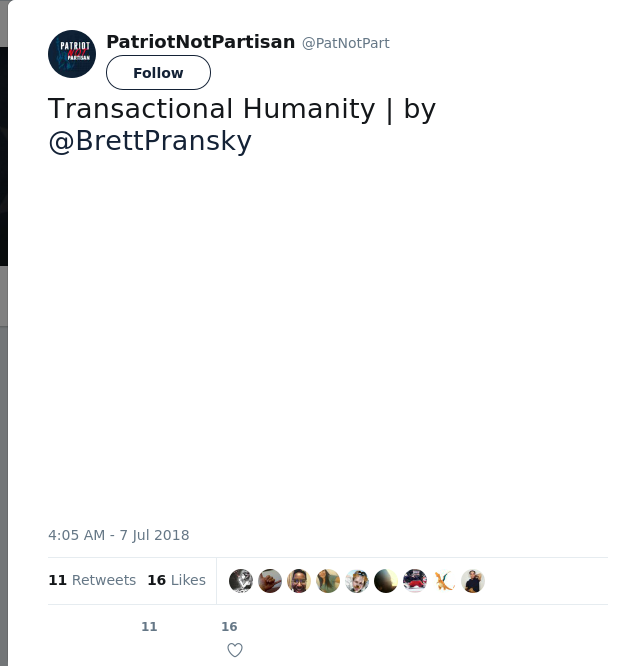 RT @PatNotPart: Transactional Humanity | by @BrettPransky