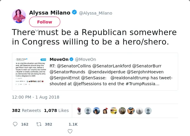 There must be a Republican somewhere in Congress willing to be a hero/shero.