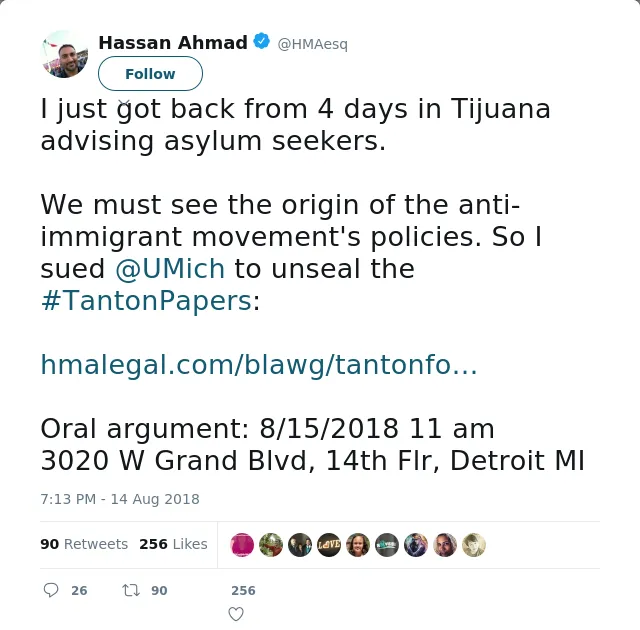 RT @HMAesq: I just got back from 4 days in Tijuana advising asylum seekers. 

We must see the origin of the anti-immigrant movement's polic…