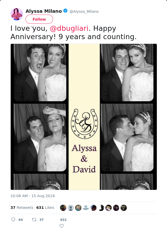 I love you, ⁦@dbugliari⁩. Happy Anniversary! 9 years and counting.