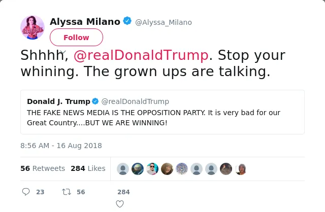 Shhhh, @realDonaldTrump. Stop your whining. The grown ups are talking.