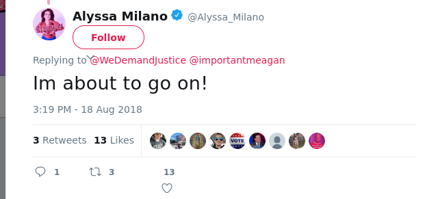 @WeDemandJustice @importantmeagan Im about to go on!
