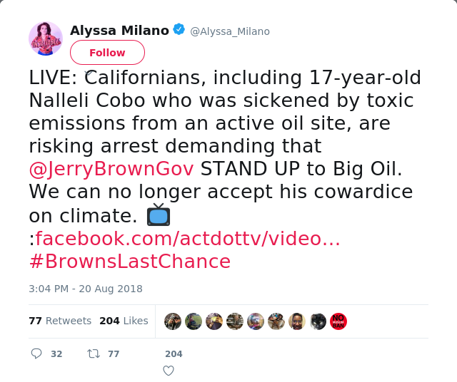 LIVE: Californians, including 17-year-old Nalleli Cobo who was sickened by toxic emissions from an active oil site,…