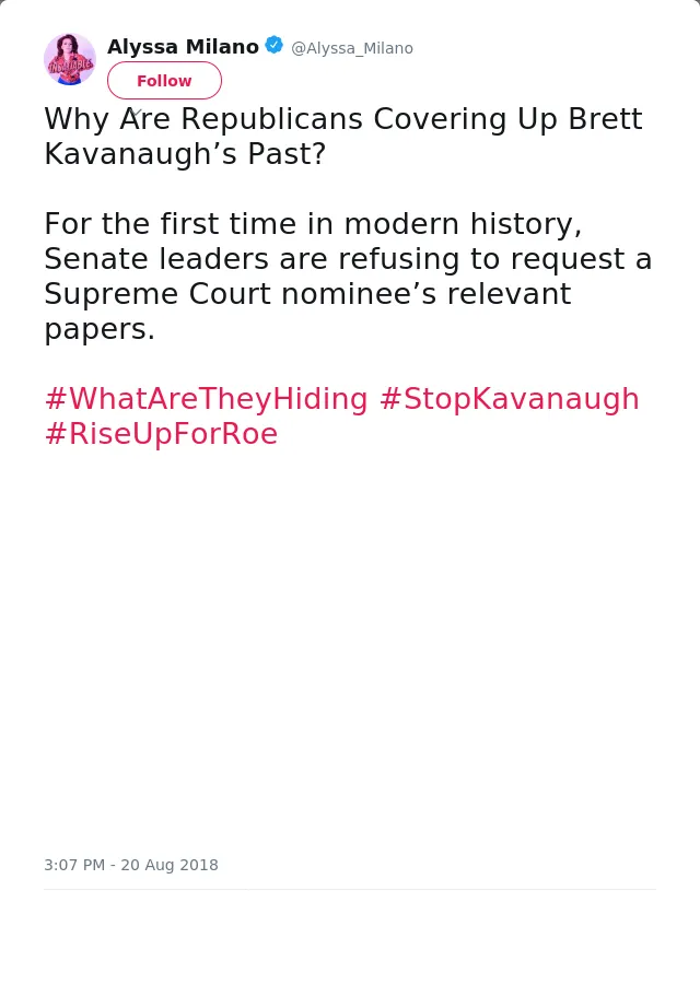 Why Are Republicans Covering Up Brett Kavanaugh’s Past?

For the first time in modern history, Senate leaders are r…