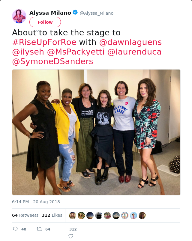 About to take the stage to #RiseUpForRoe with ⁦@dawnlaguens⁩ ⁦@ilyseh⁩ ⁦@MsPackyetti⁩ ⁦@laurenduca⁩ ⁦…