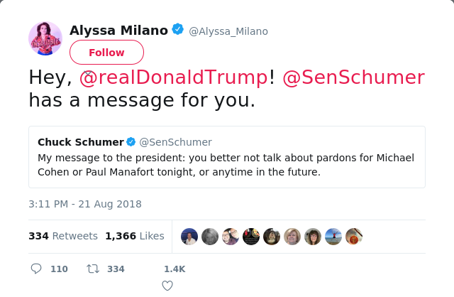 Hey, @realDonaldTrump! @SenSchumer has a message for you.