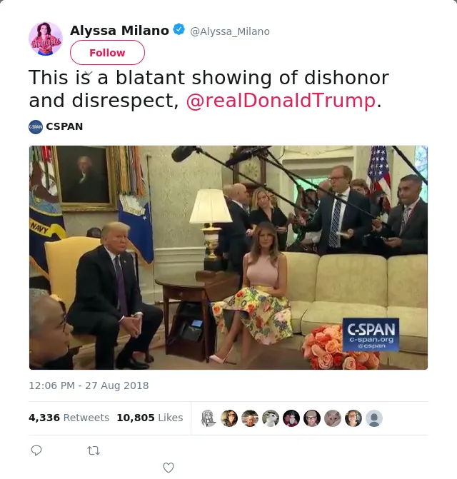 This is a blatant showing of dishonor and disrespect, @realDonaldTrump.